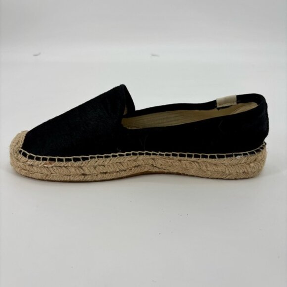 SOLUDOS Black Smoking Espadrille in Calfhair Size 8 - Picture 12 of 13